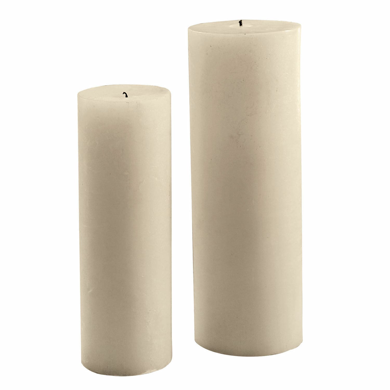 Zweier-Set beigefarbene Laureen-Kerzen aus Wachs, dekorative Wohnaccessoires und Lichtquelle