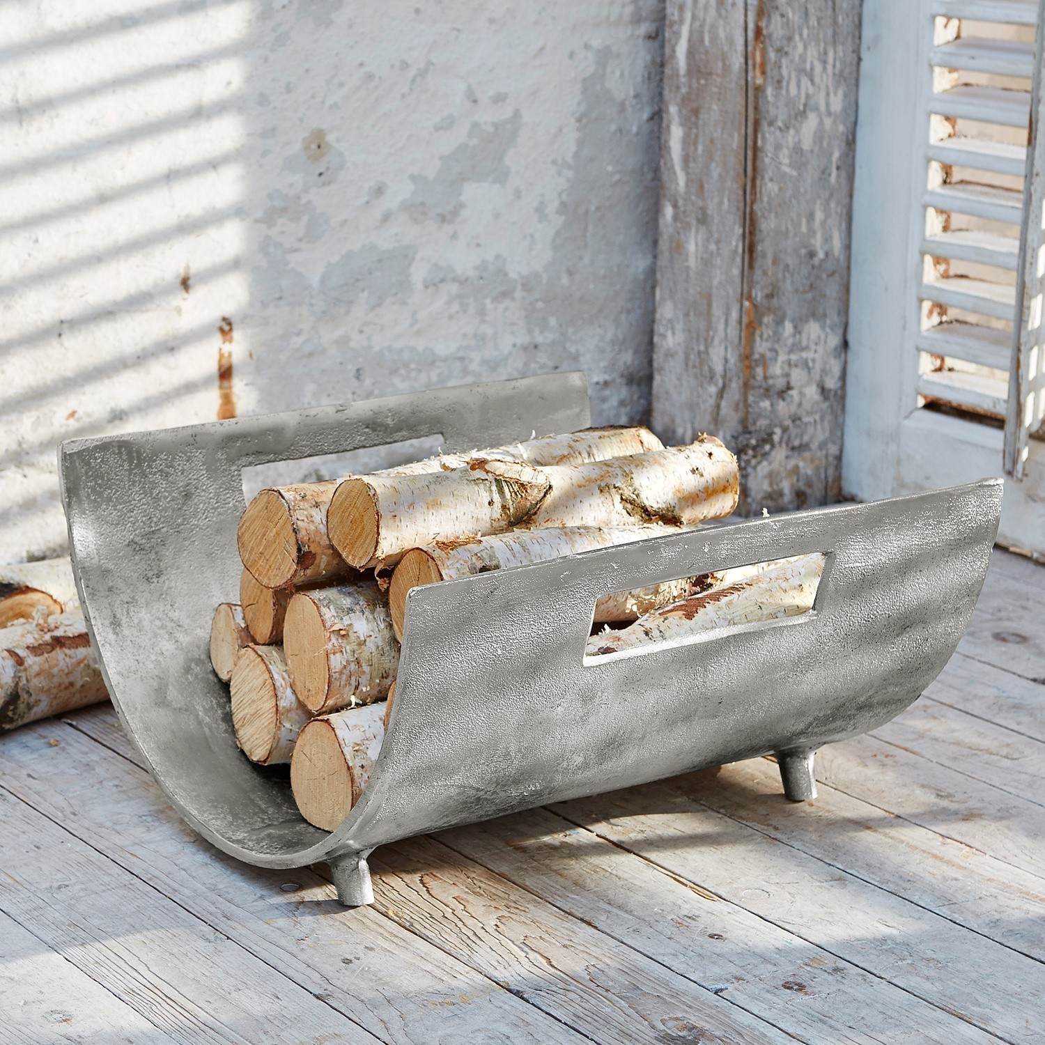 Feuerholzschale Matt
