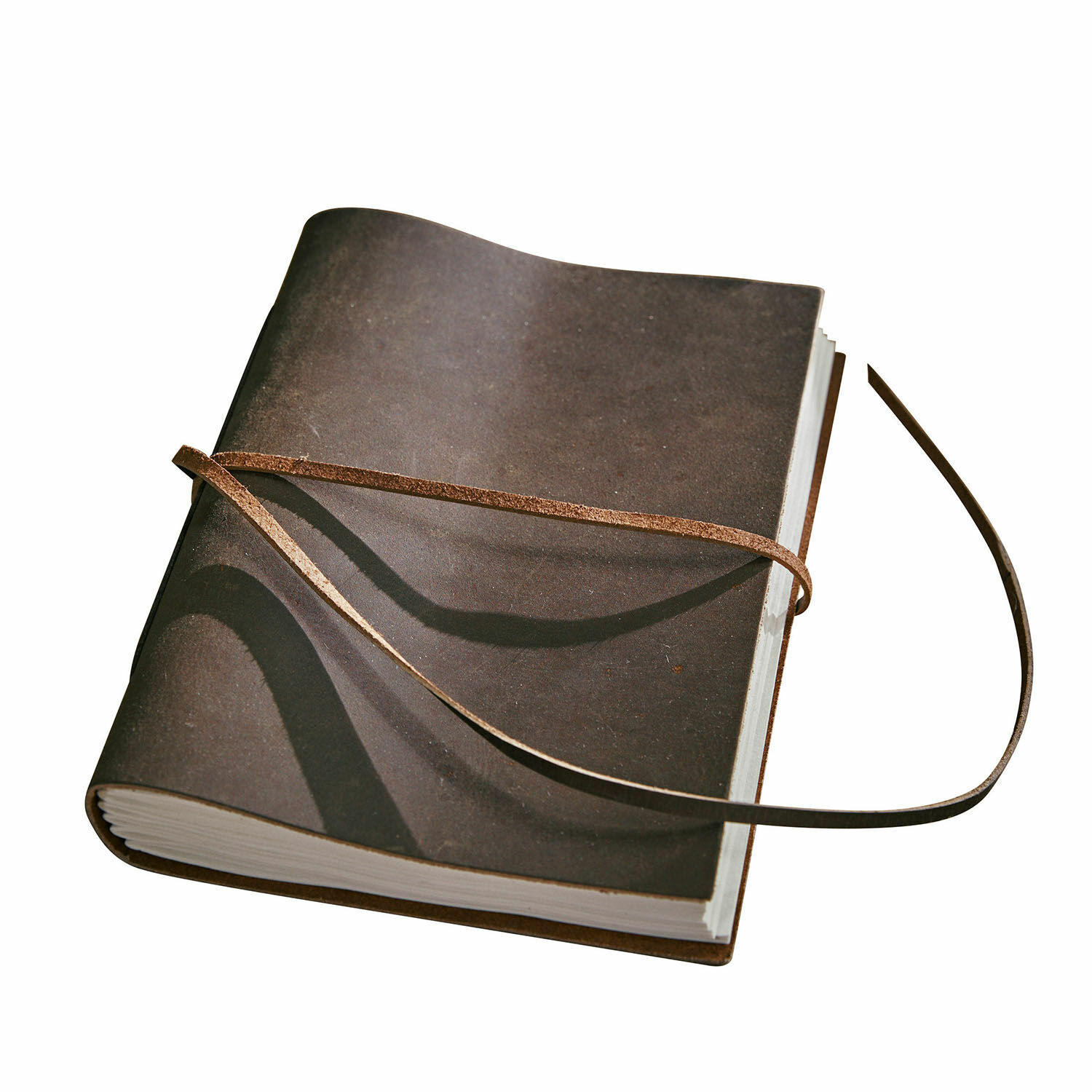 Notizbuch Rédené Braunes Leder-Notizbuch mit weichem Einband und Verschlussriemen, ideal für Notizen und Skizzen.