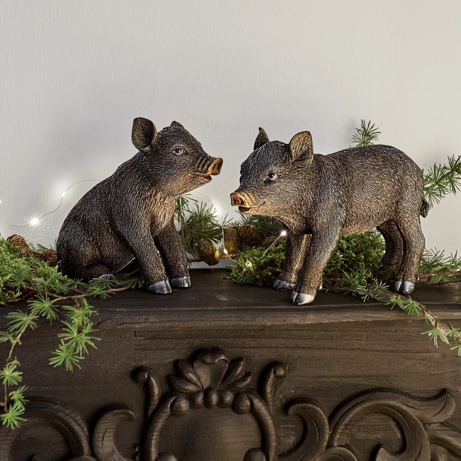 Deko-Schwein 2er Set Silvain