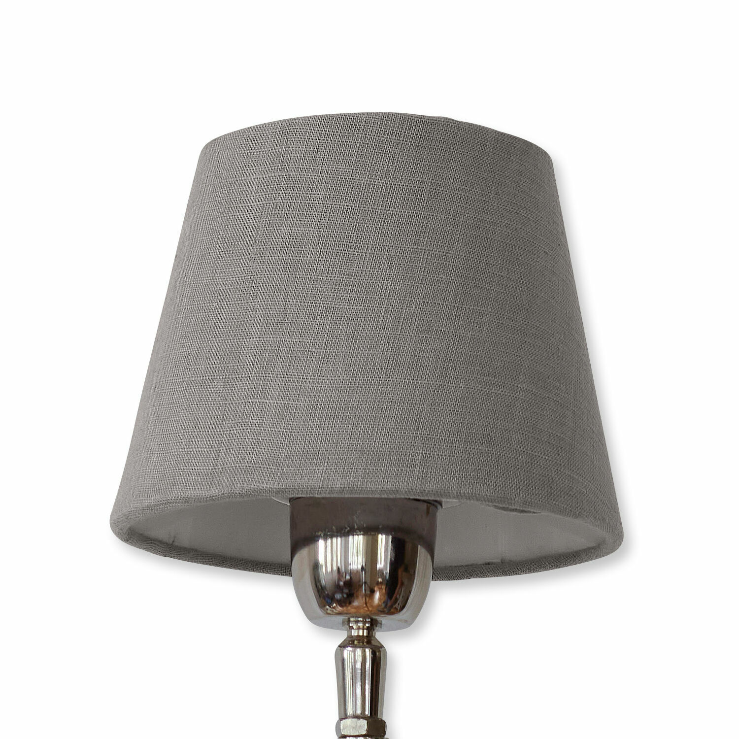 taupe Klassischer Lampenschirm aus taupefarbenem Stoff für Tischlampe, elegantes Wohnaccessoire