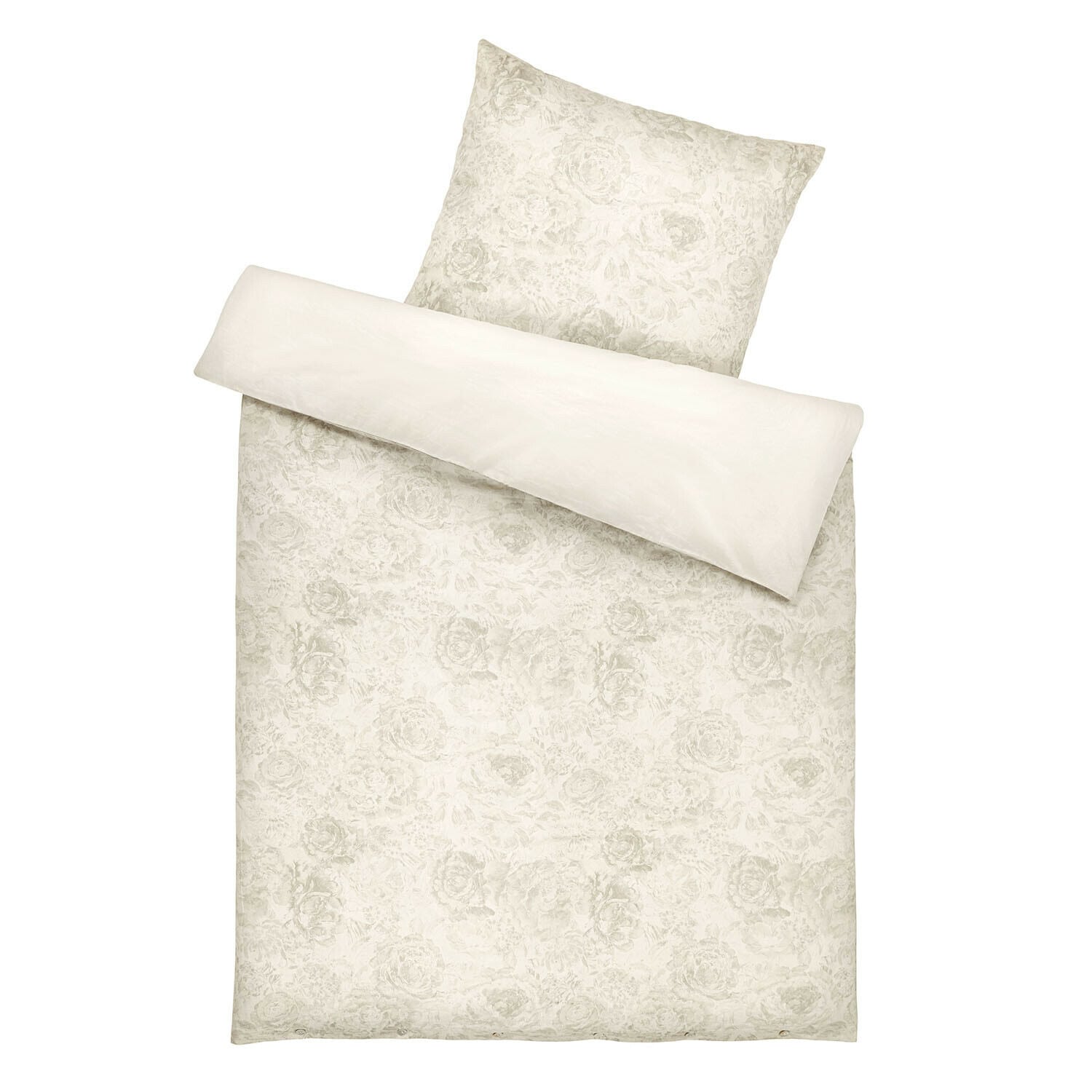 Bettwäsche Bravonea Helle Baumwoll-Bettwäsche mit feinem Blumenmuster, ideal für ein gemütliches Schlafzimmer