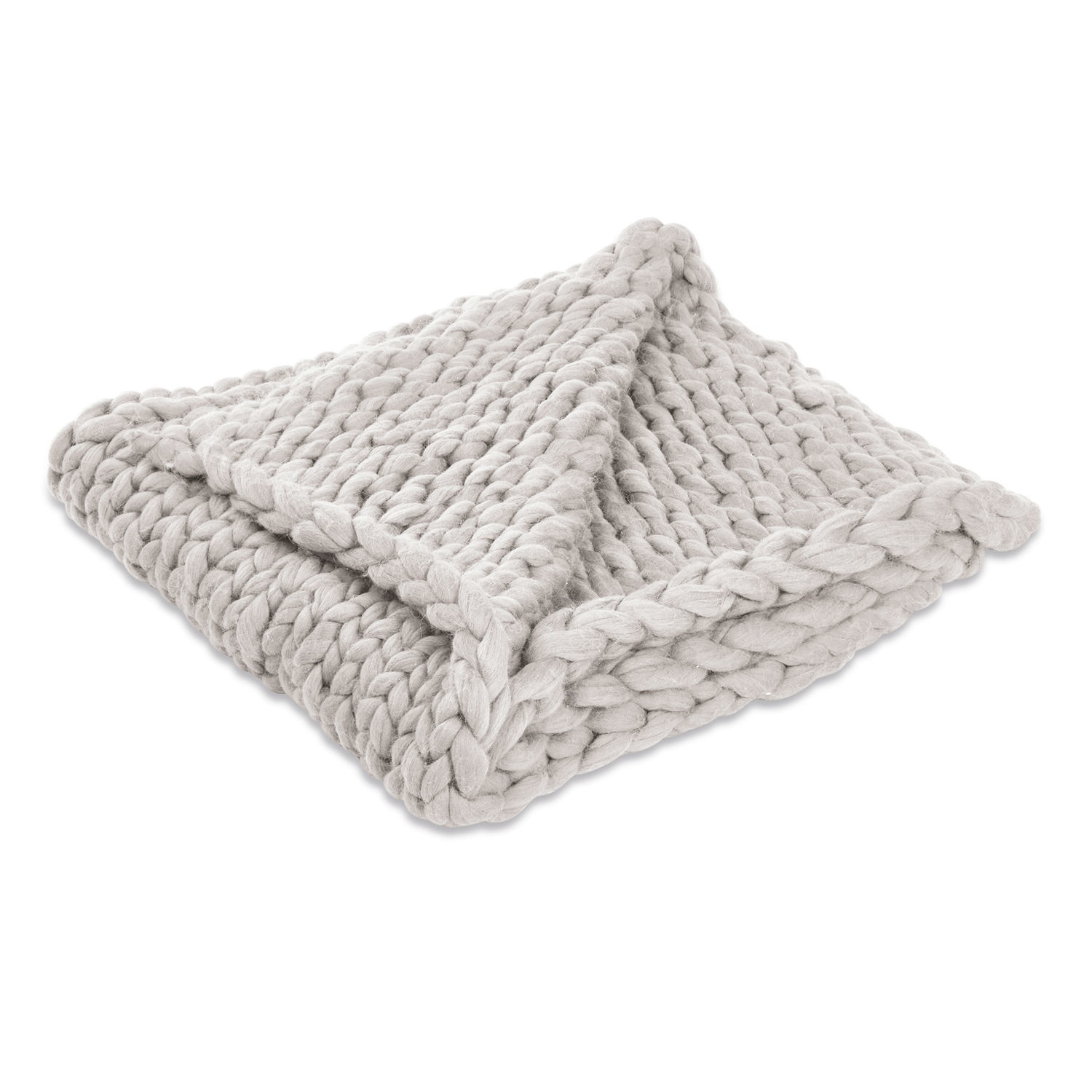 grau Grau gestrickte Reidous-Decke aus dickem, weichem Material, ideal für Dekoration und Wärme.