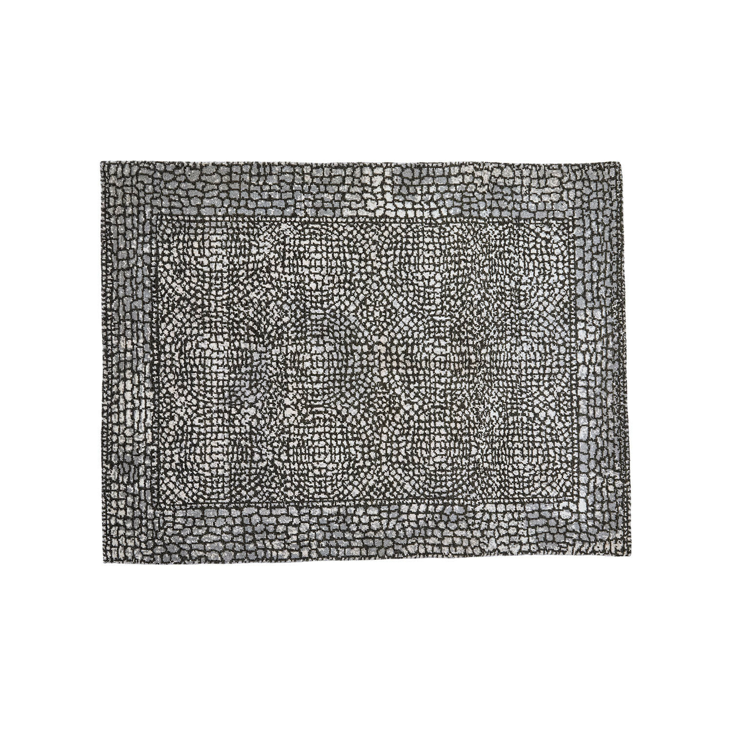 Teppich Vermont Teppich mit steinähnlichem Muster in Grau- und Schwarztönen, elegante Wohnraumgestaltung