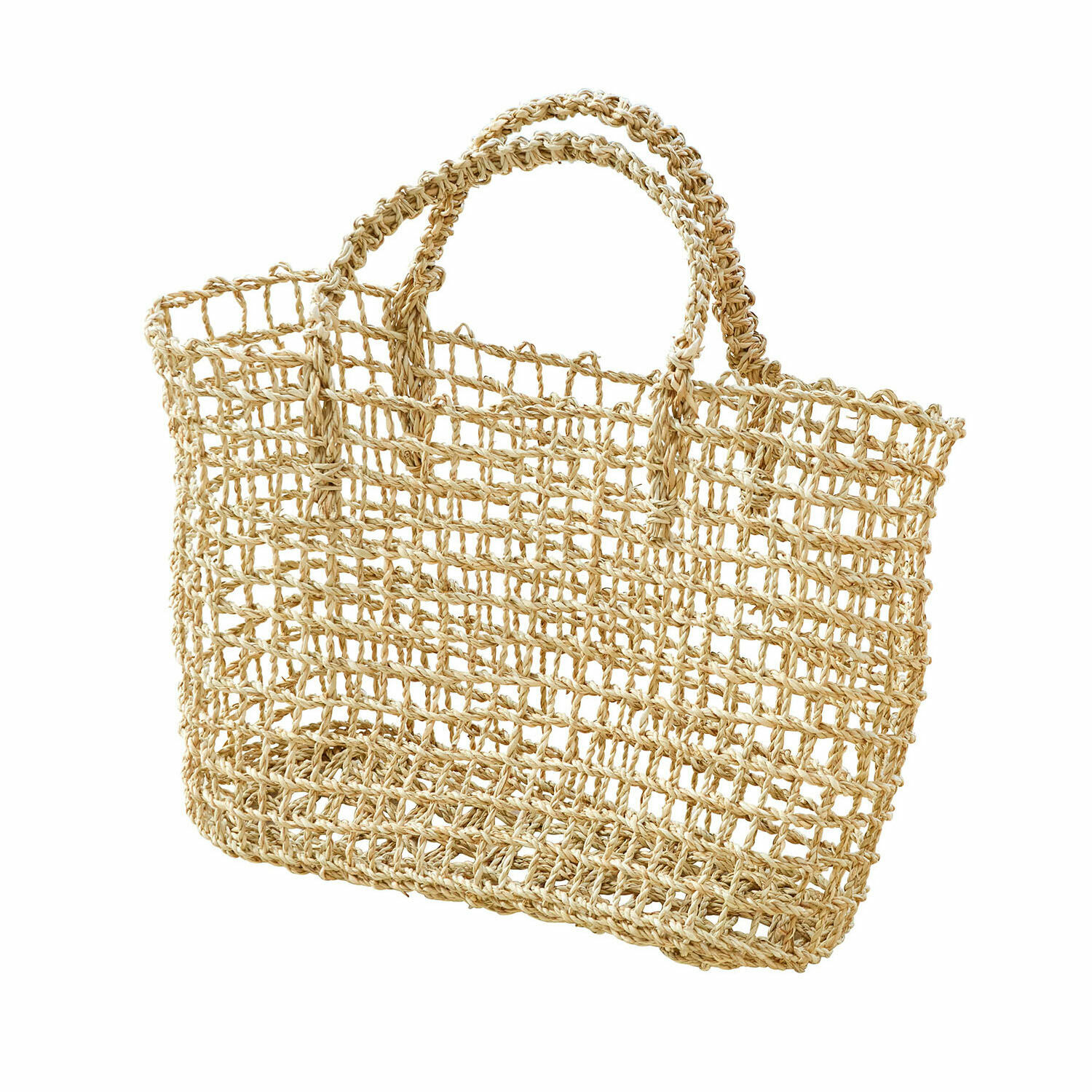 Tasche Xaintieux Natürliche Tasche aus geflochtener Schnur in Beige, leicht und luftig für Einkäufe.