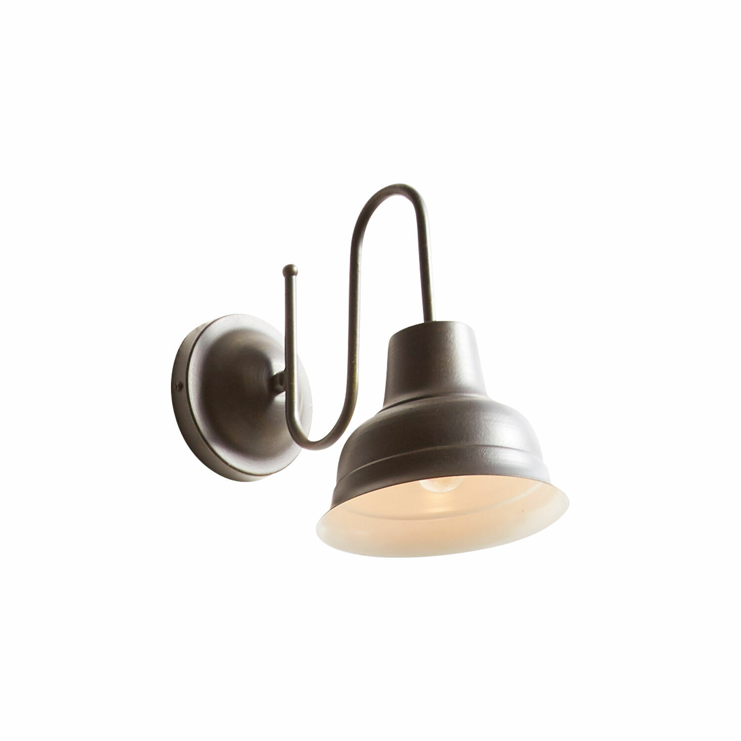 antikbraun Braune Metall-Wandlampe Sidney für den Aussenbereich, stilvolle Gartenbeleuchtung
