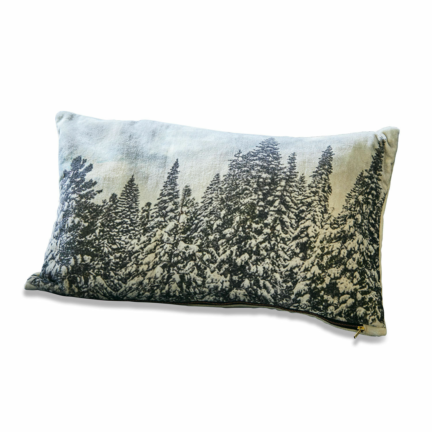 Kissenhülle Silver Creek Rechteckiges Kissen mit Winterwald-Motiv, weiches Material, dekoratives Wohnaccessoire