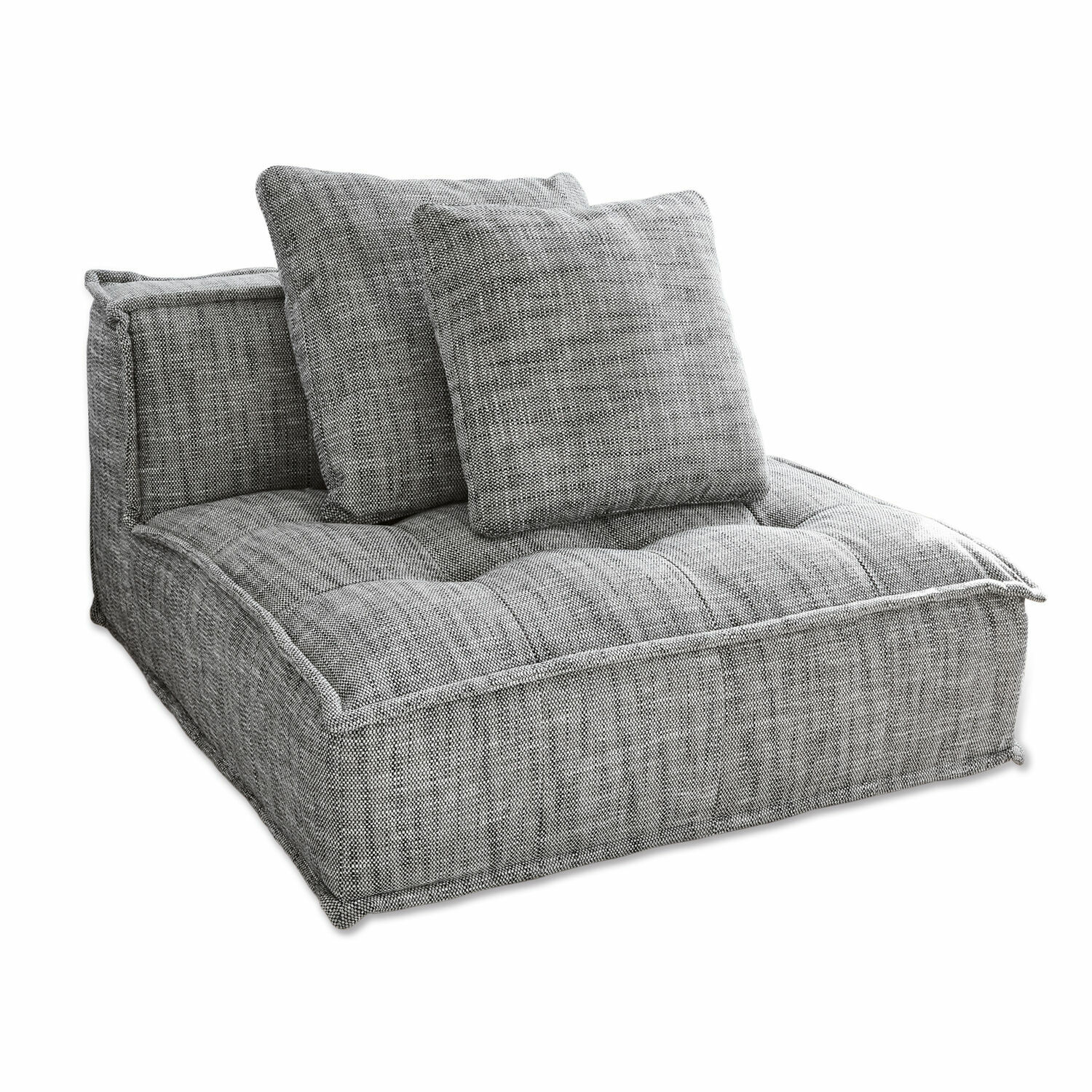 Grau gepolsterter Loungesessel Lemeire mit weichen Kissen, bequemer Sitz für das Wohnzimmer