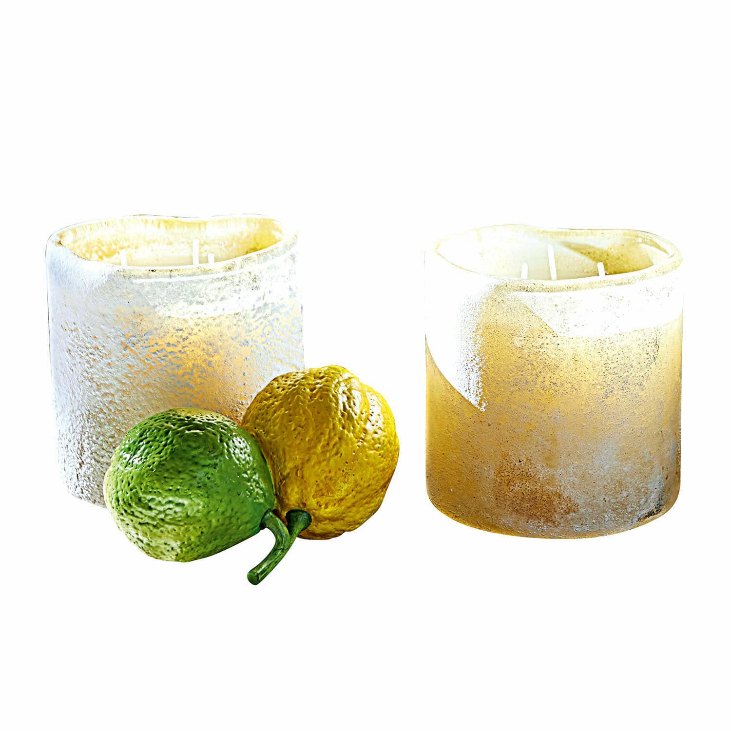 Windlicht mit Kerze 2er Set Caladia