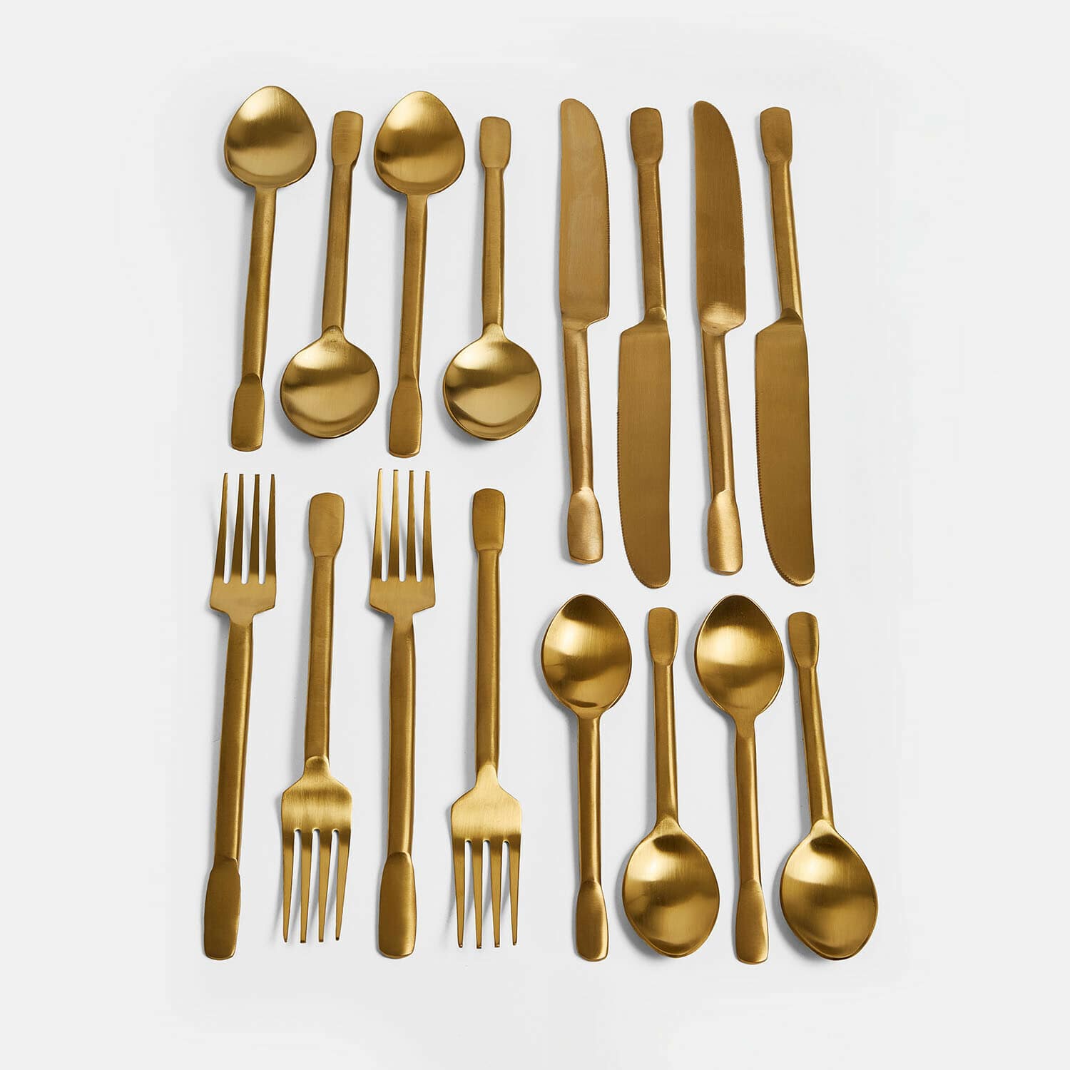 Besteck Malroy Besteckset aus goldfarbenem Edelstahl mit Messern, Gabeln und Löffeln für den Tisch