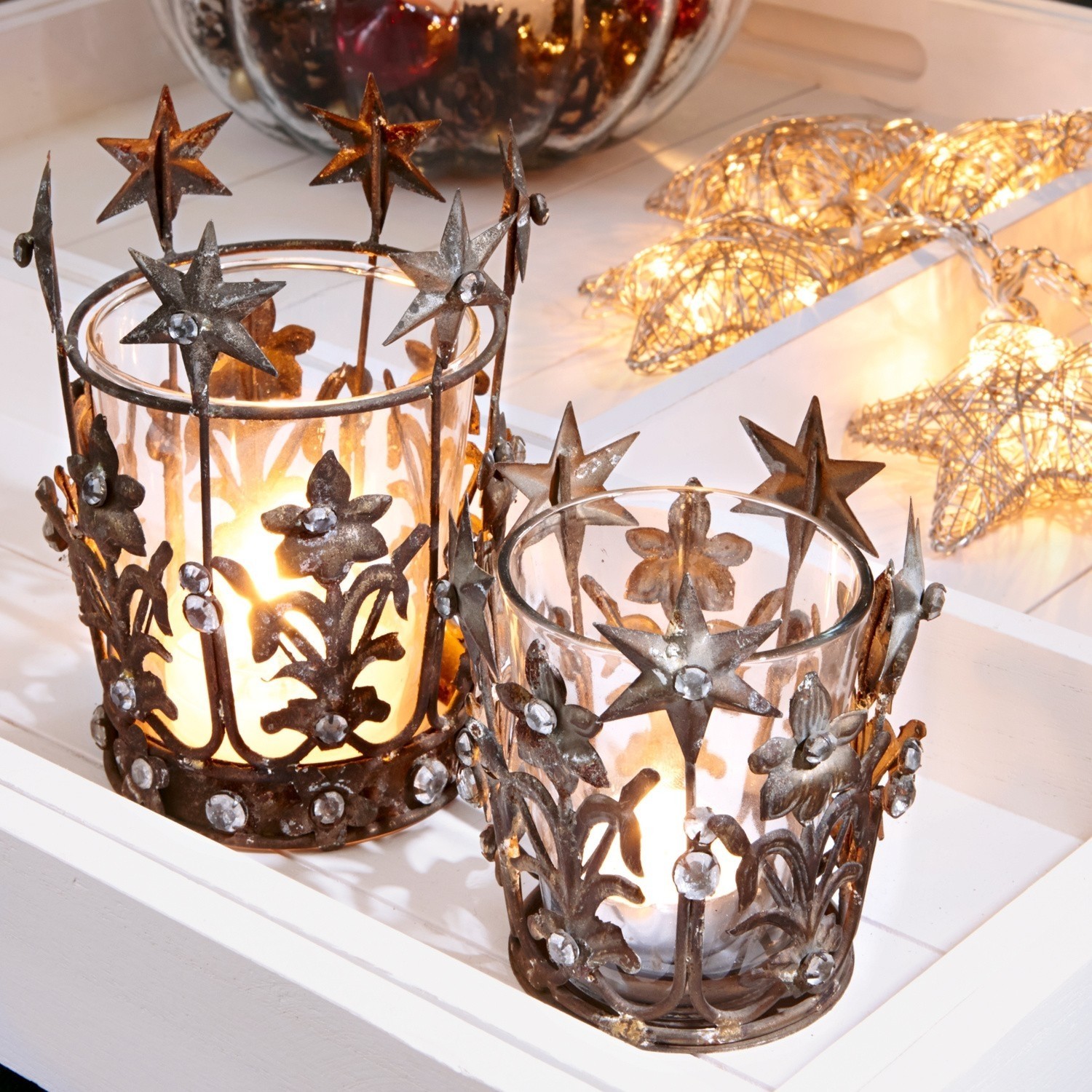 Windlichter 2er Set Starlight