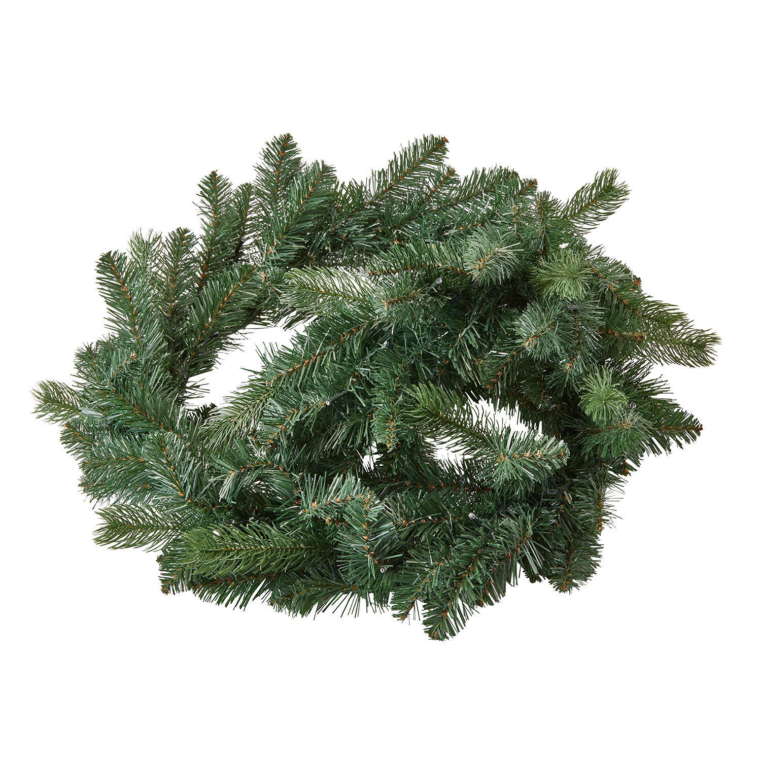 Grüne LED-Girlande aus Tannenzweigen für festliche Weihnachts- und Wohnraumdekoration