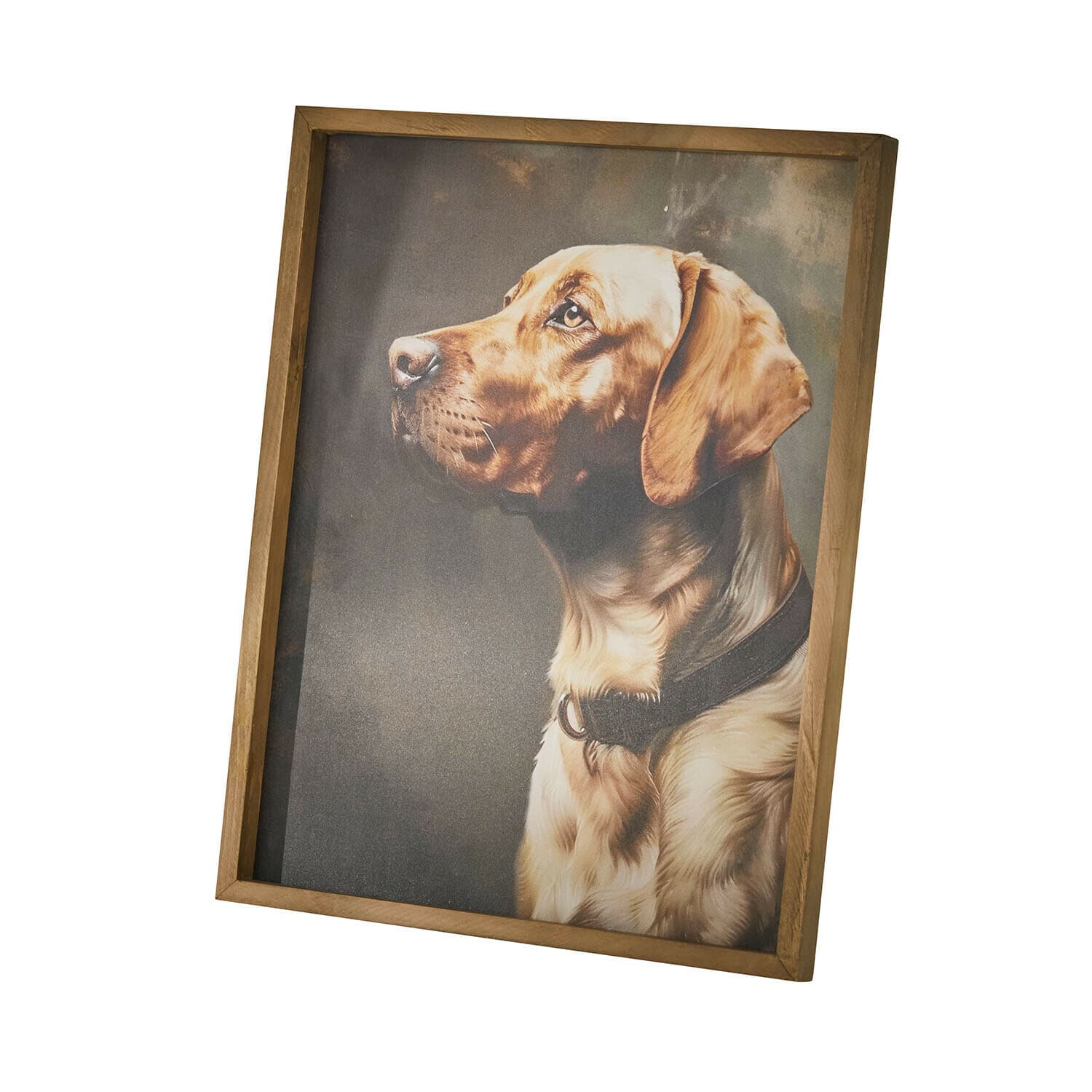 Bild Purrana Wandbild mit Hundemotiv in Holzrahmen Natur, elegante Wohnraumdekoration