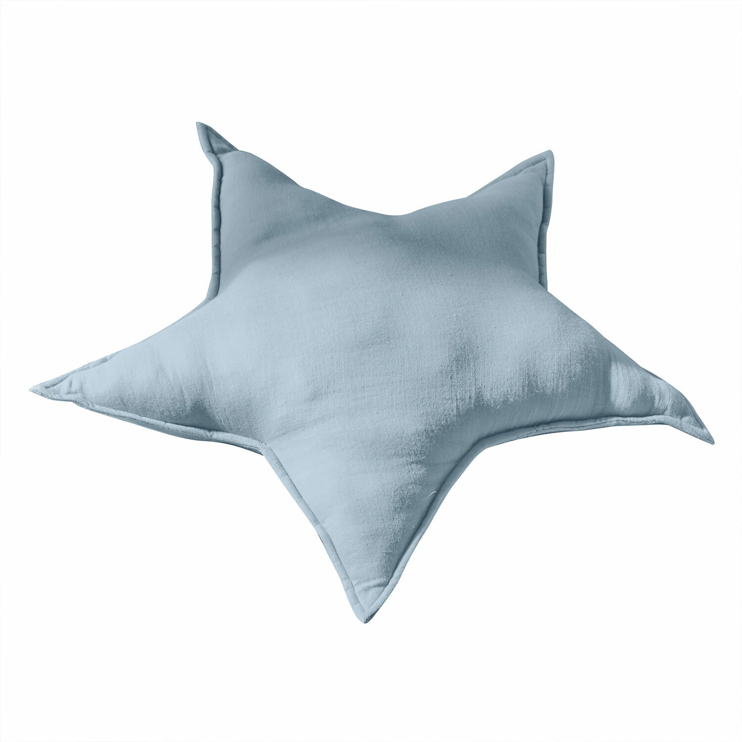 Kissen Étoilie Dekoratives Sternkissen aus blauem Baumwollstoff für Wohn- und Schlafzimmer