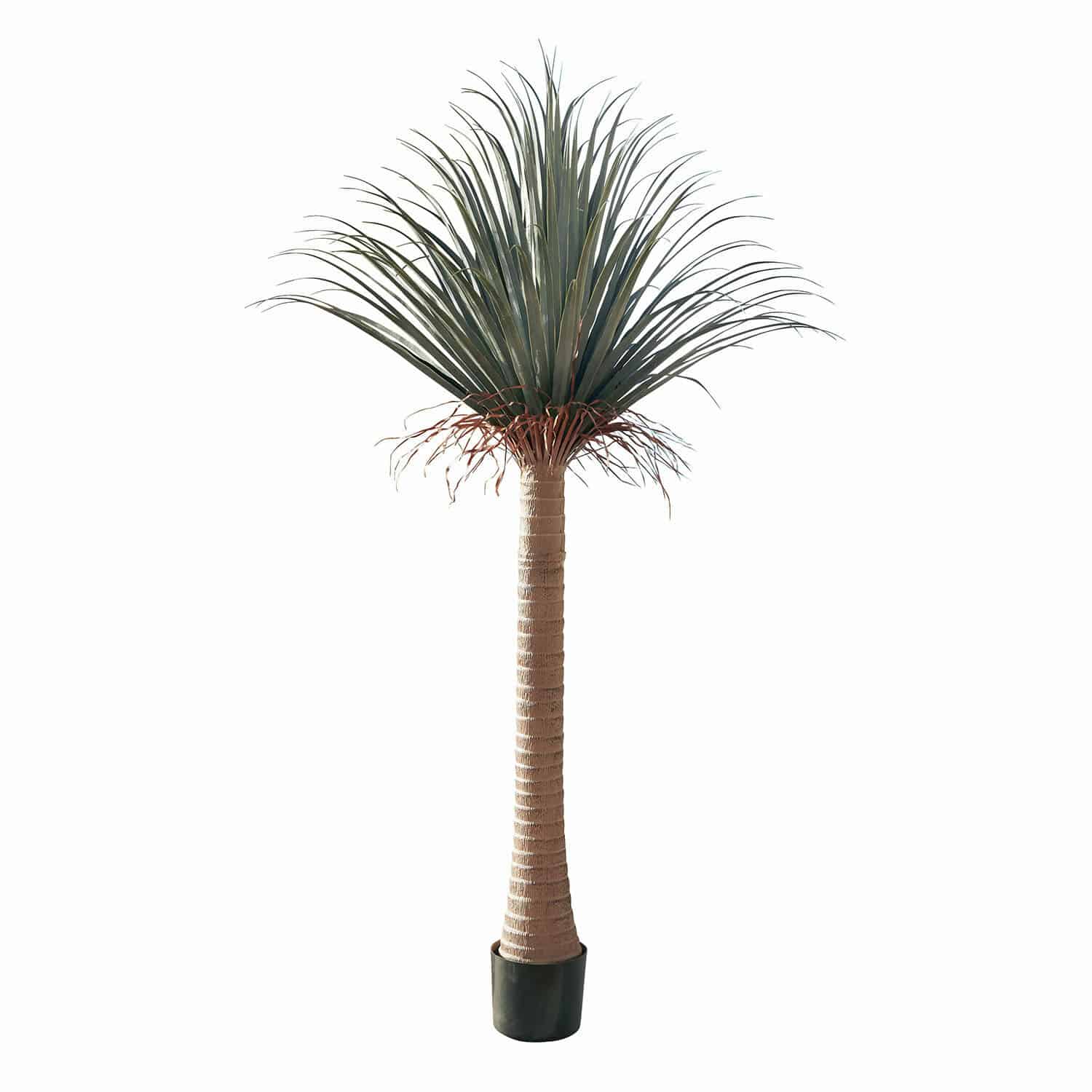 Deko-Palme Remivon Künstliche Palme im Topf mit braunem Stamm und grünen Blättern für Wohn- und Gartendekoration