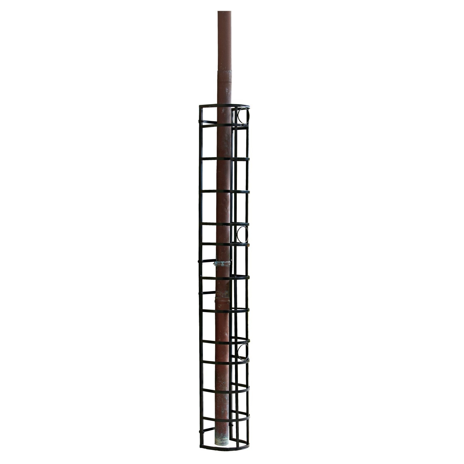 Rankgitter Vitot Schwarze Metallrohrschutzgitter, stabil und praktisch für Garten oder Haus.