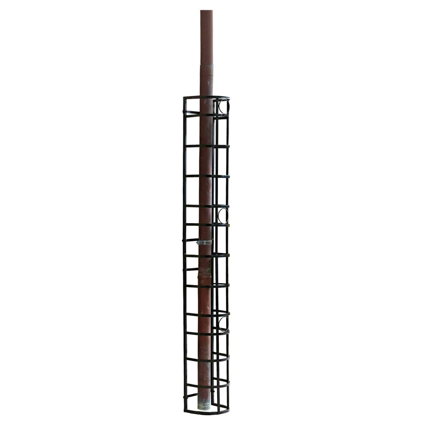 Rankgitter Vitot Schwarze Metallrohrschutzgitter, stabil und praktisch für Garten oder Haus.