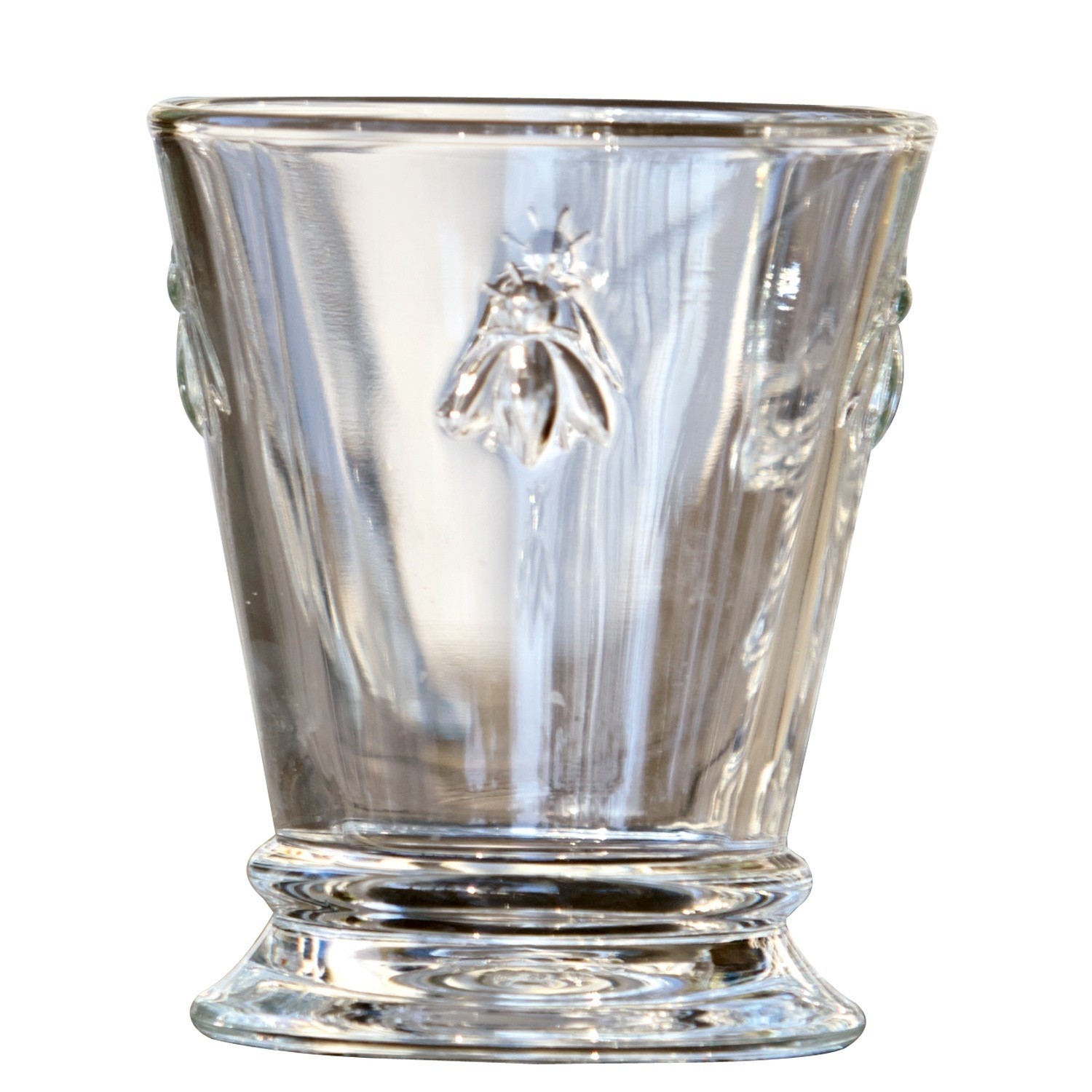 Wassergläser 6er Set Abeille Transparenter Glasbecher mit erhabenem Bienenmotiv, dekorativ und praktisch für zu Hause