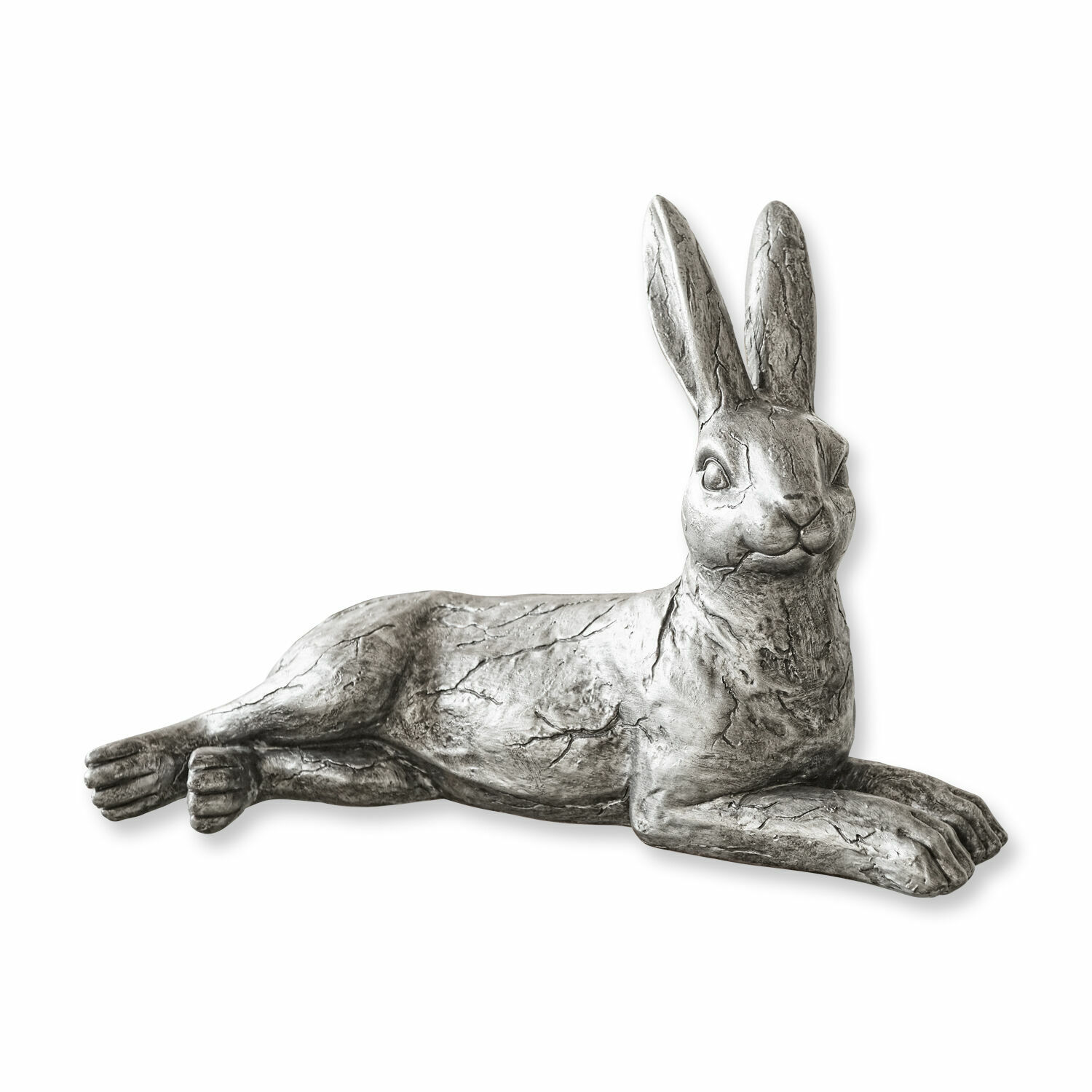 Hase Fiorentin Dekorative Hasenfigur in Grau mit antikem Stein-Look, stilvolle Dekoration für Haus und Garten