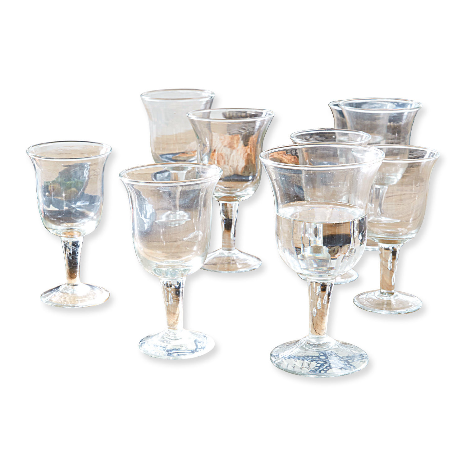 Glas 12er Set Antrim Acht durchsichtige Gläser aus Glas mit Stiel, elegantes Trinkglas-Set für zu Hause