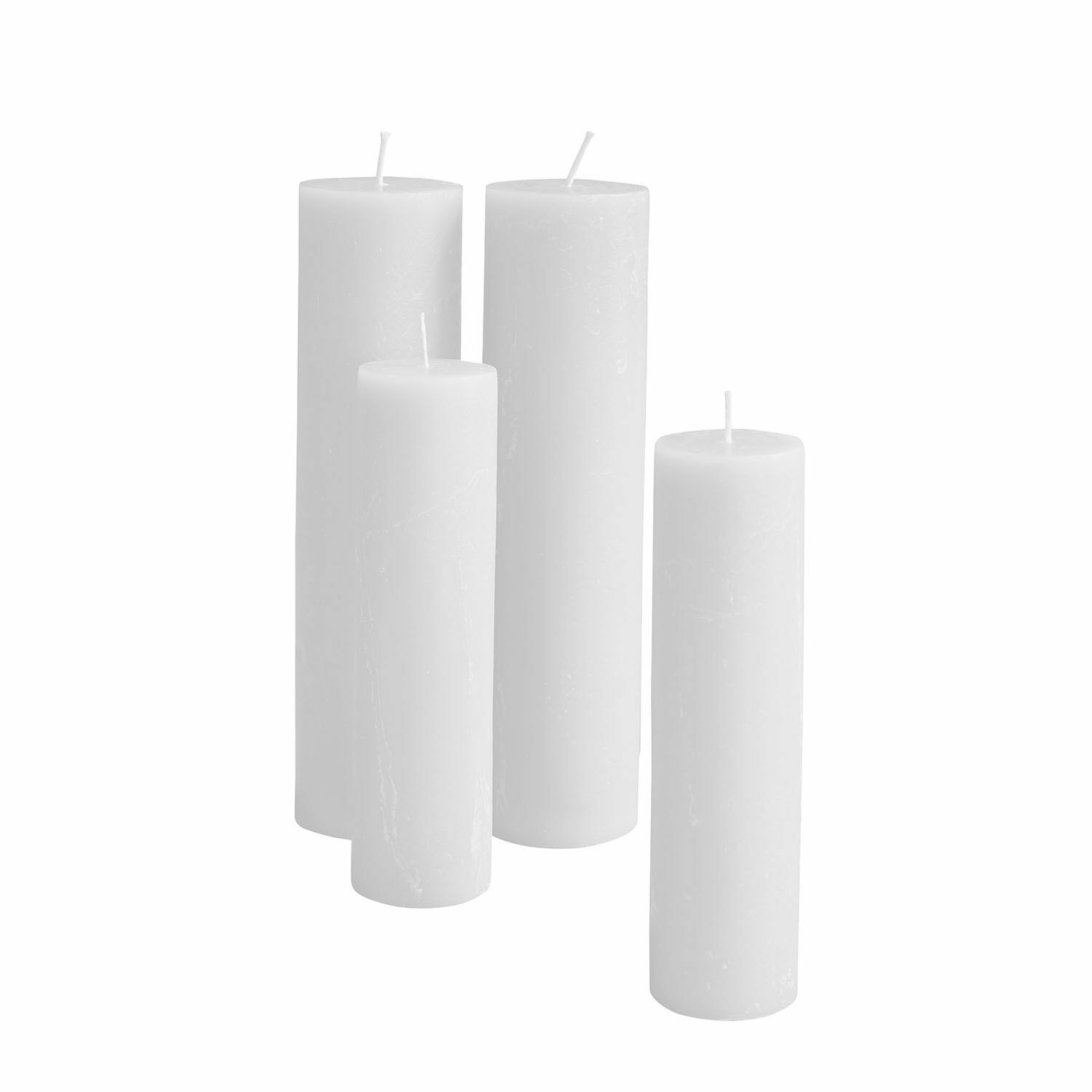 creme 4er-Set Avinal-Kerzen in Creme aus Wachs, dekorative Wohnaccessoires und Stimmungslicht