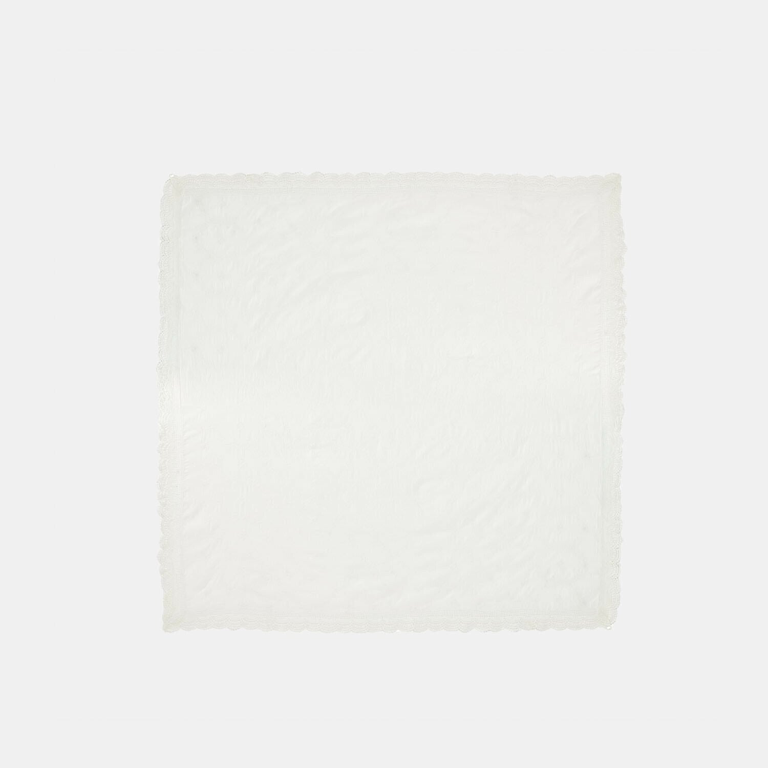 Tischdecke Valek Weisse Baumwoll-Tischdecke mit feiner Spitzenkante, elegante Tischdekoration