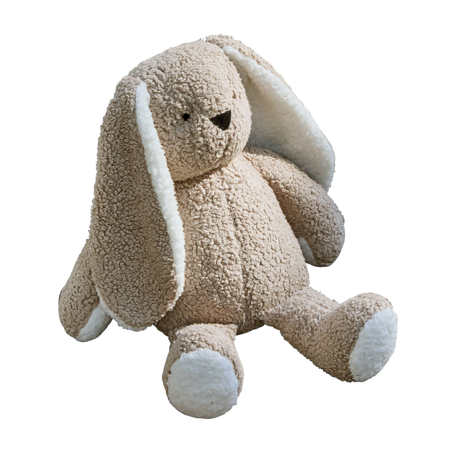 Stofftier Fluffernap Plüschhase in Beige und Weiß aus weichem Stoff, ideal als Kuscheltier für Kinder