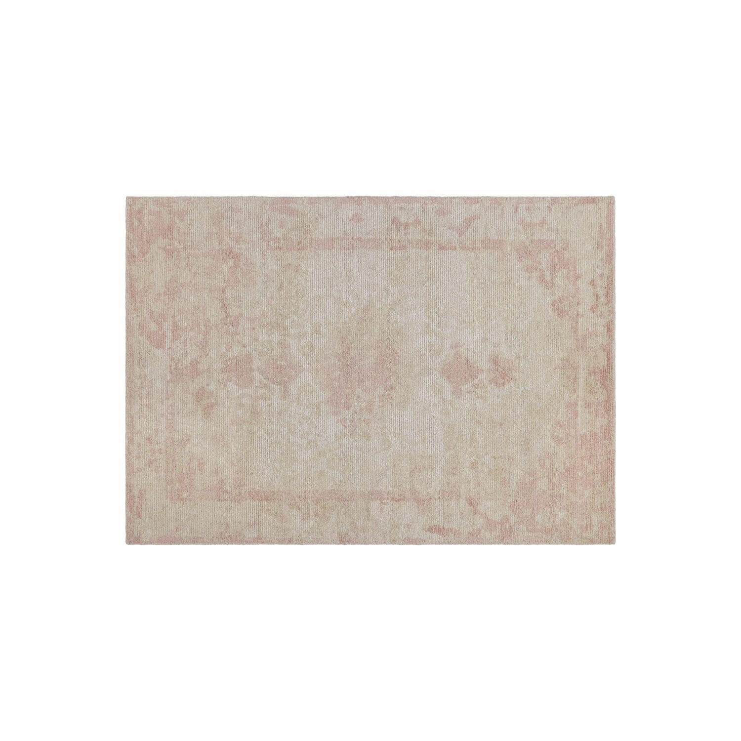 Teppich Zilevax Teppich in Pastellrosa und Beige mit zartem Muster, weiches Material für die Wohnraumdekoration