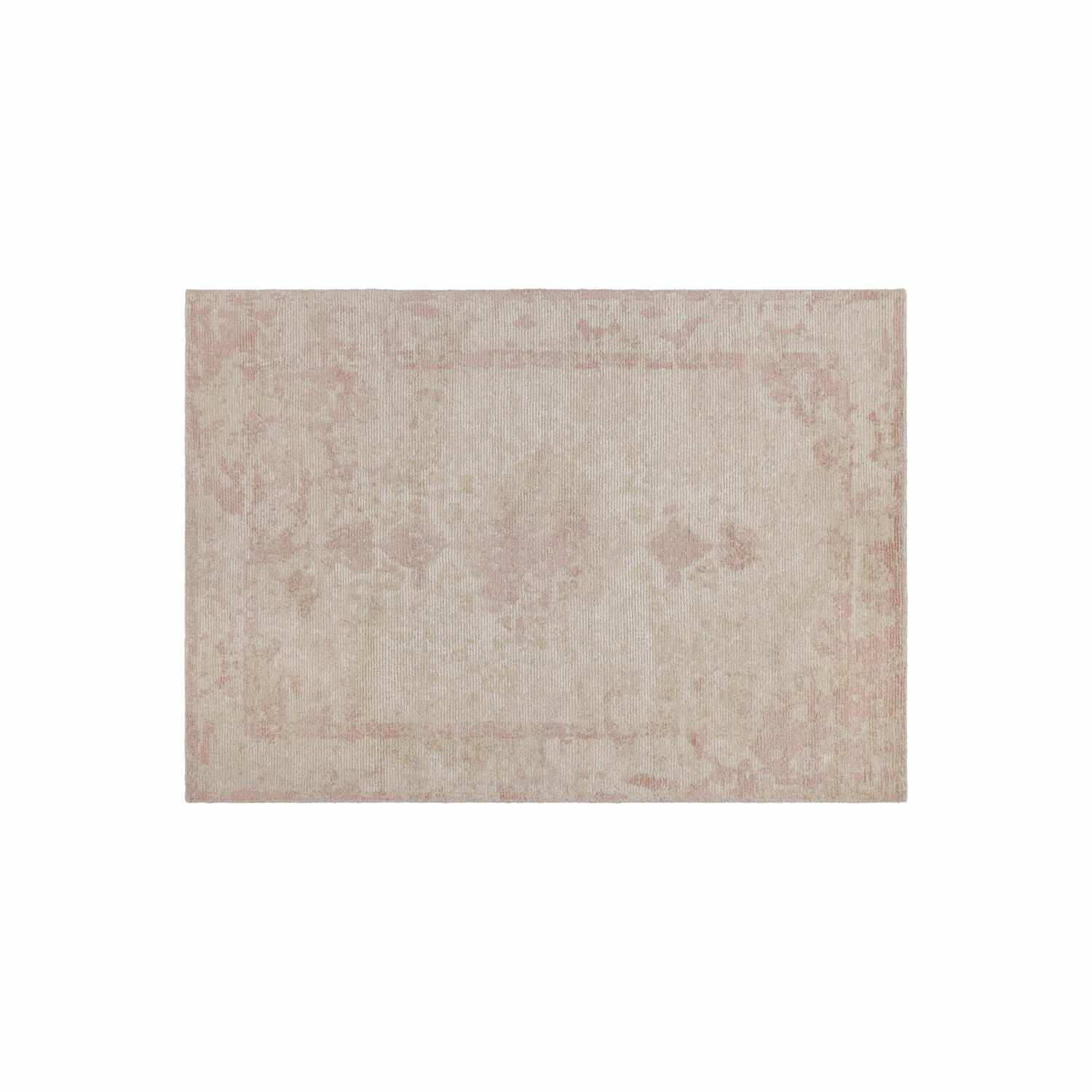 Teppich Zilevax Teppich in Pastellrosa und Beige mit zartem Muster, weiches Material für die Wohnraumdekoration