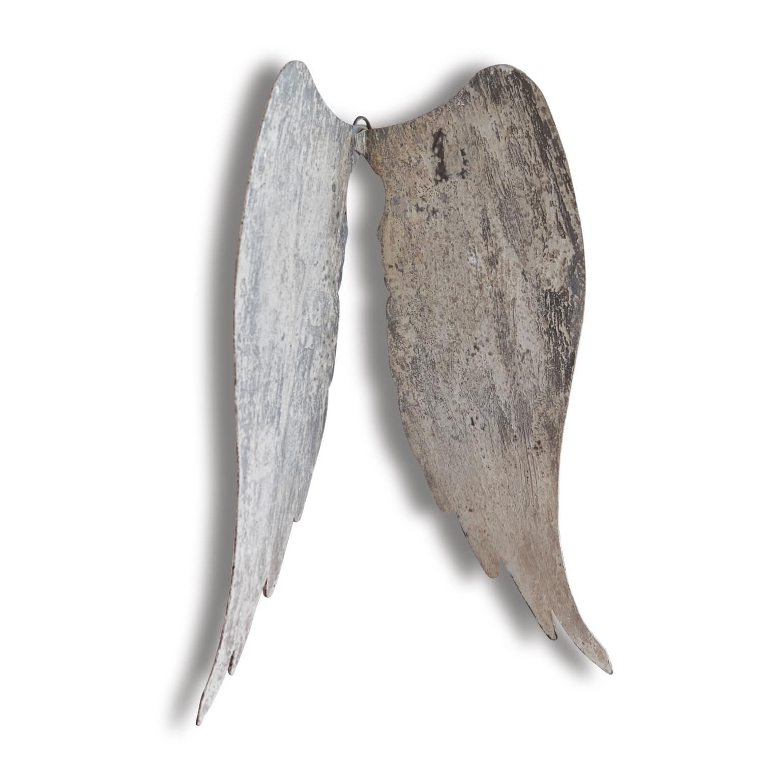 Engelsflügel Gabrielle Dekorative Engelsflügel aus gealtertem Holz in Grau- und Brauntönen zum Aufhängen