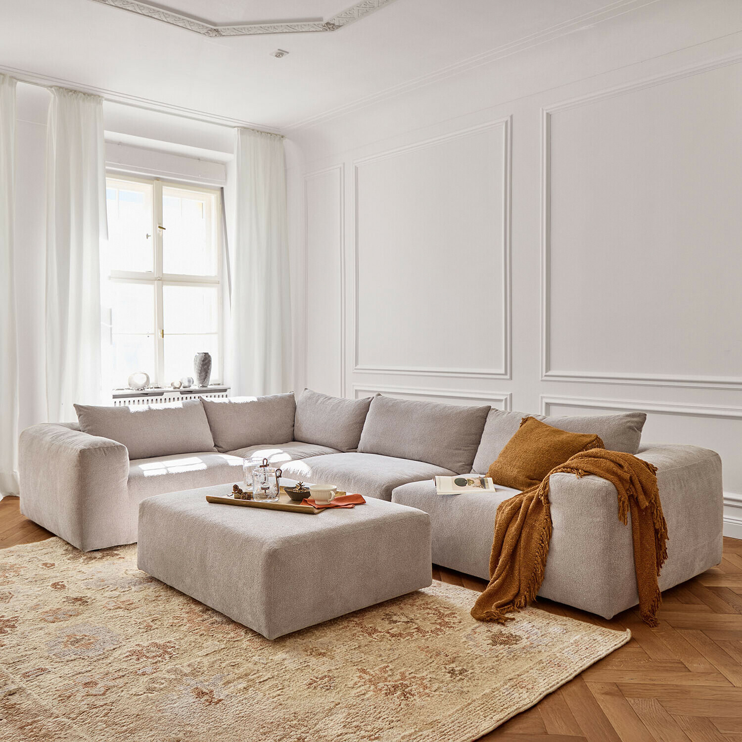 Modulsofa mit Hocker Northcombe Modulsofa mit Hocker Northcombe