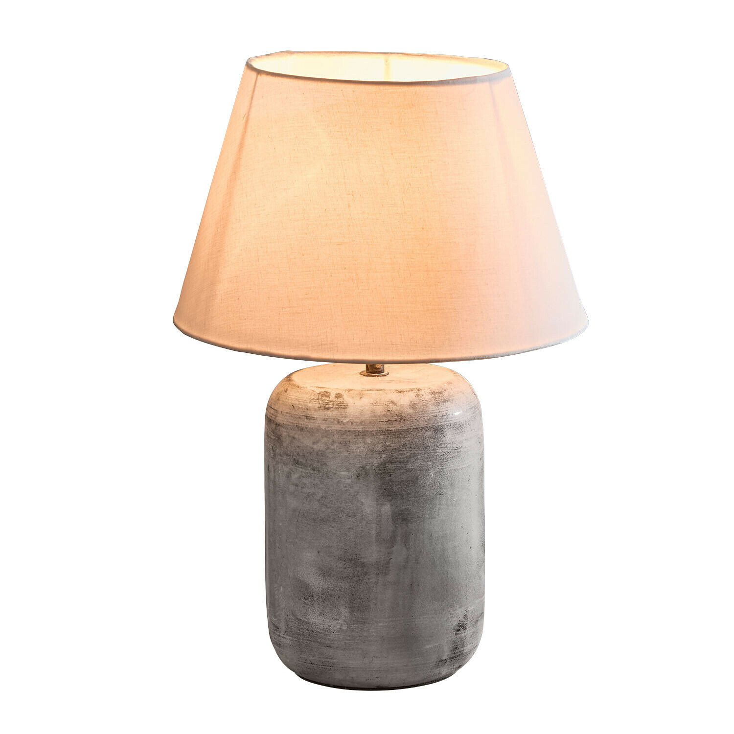 Tischlampe Ciel d'Opale Tischlampe mit Betonfuß und cremefarbenem Schirm, modernes Design für Wohnzimmer
