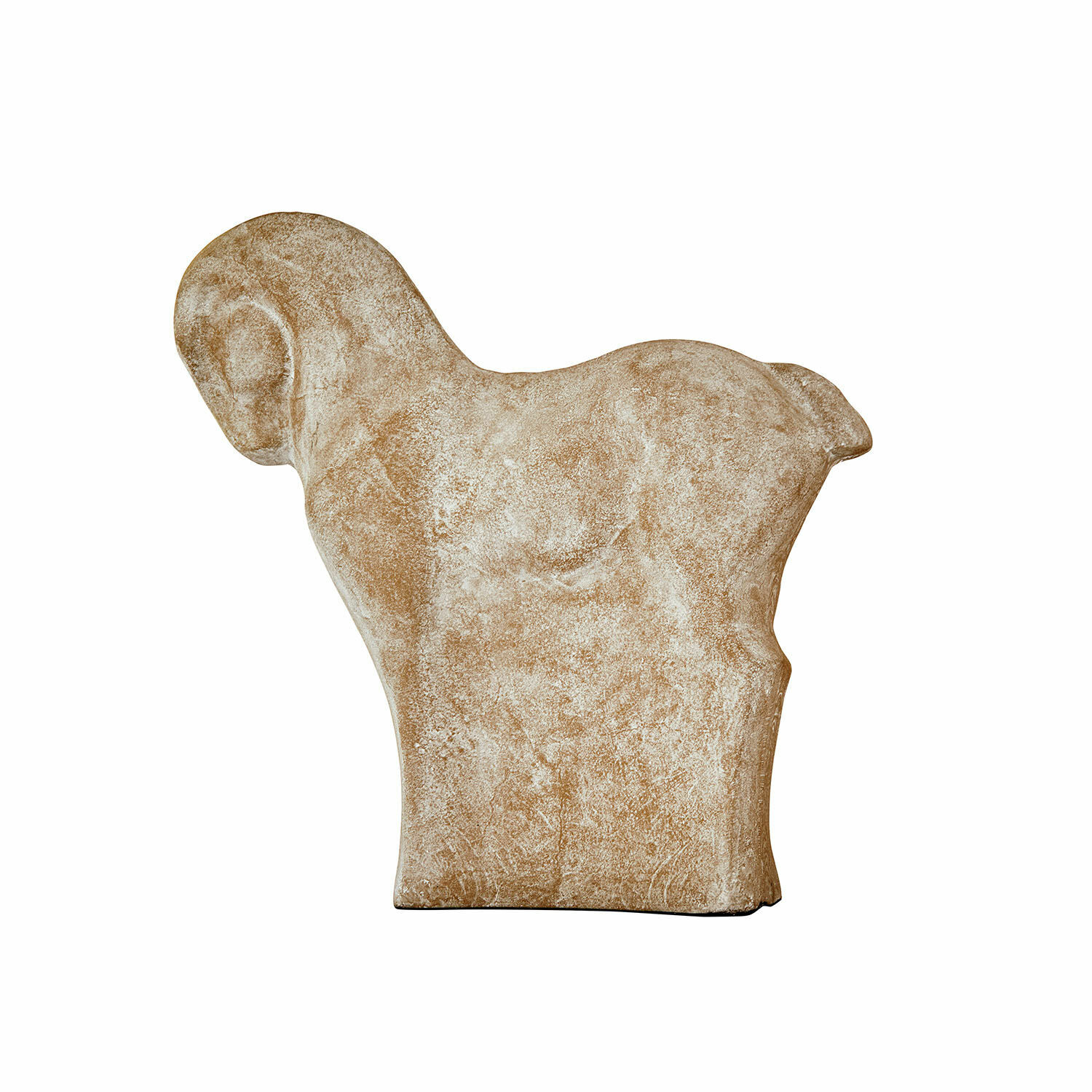 Deko-Pferd Vionello Dekorative Lammfigur aus beigem Stein mit rustikalem Look für Innen- und Aussenbereiche