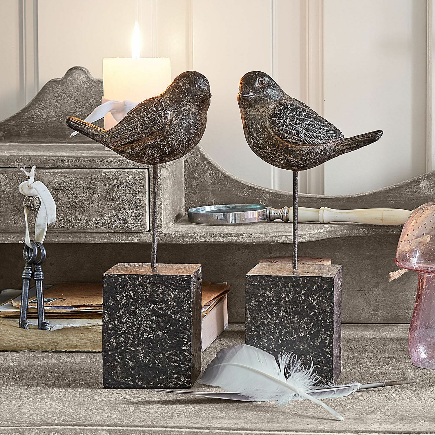 Deko-Vogel 2er Set Juxivel