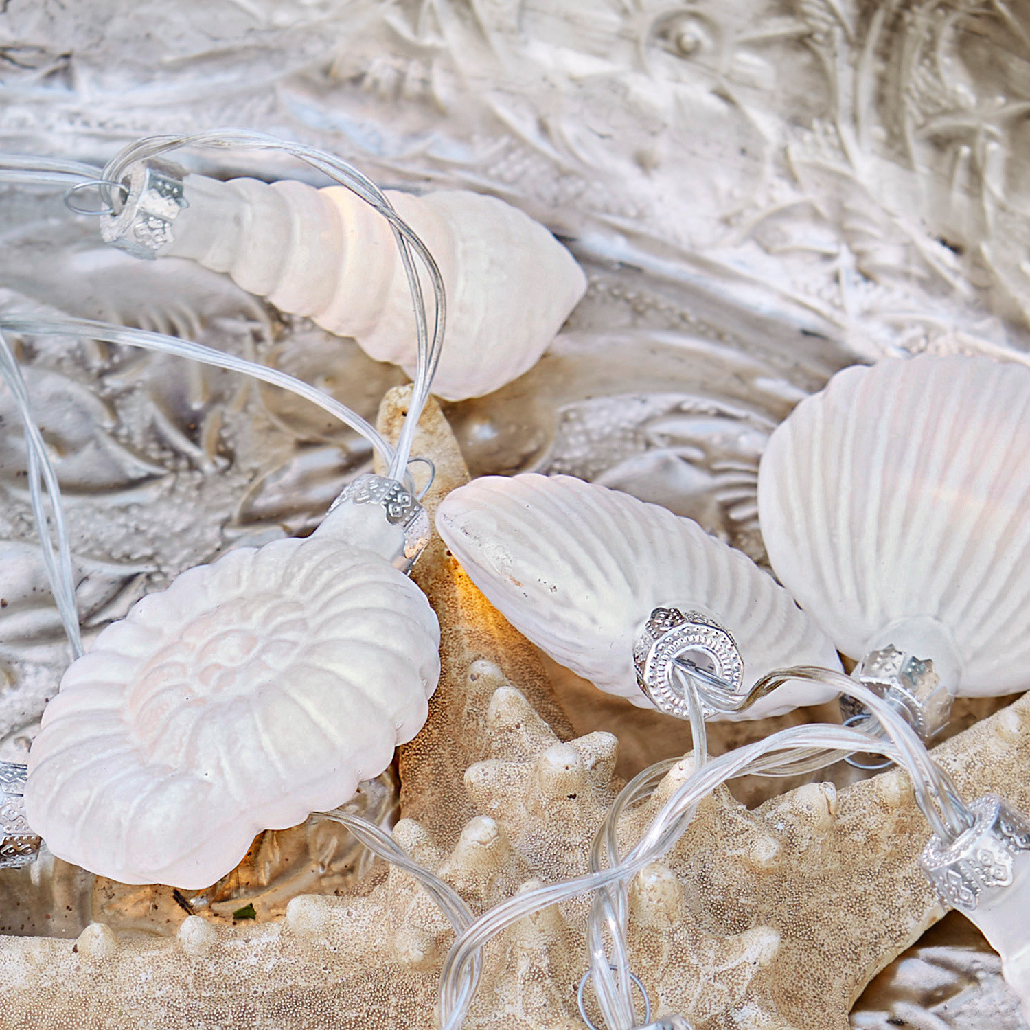 Lichterkette White Shells