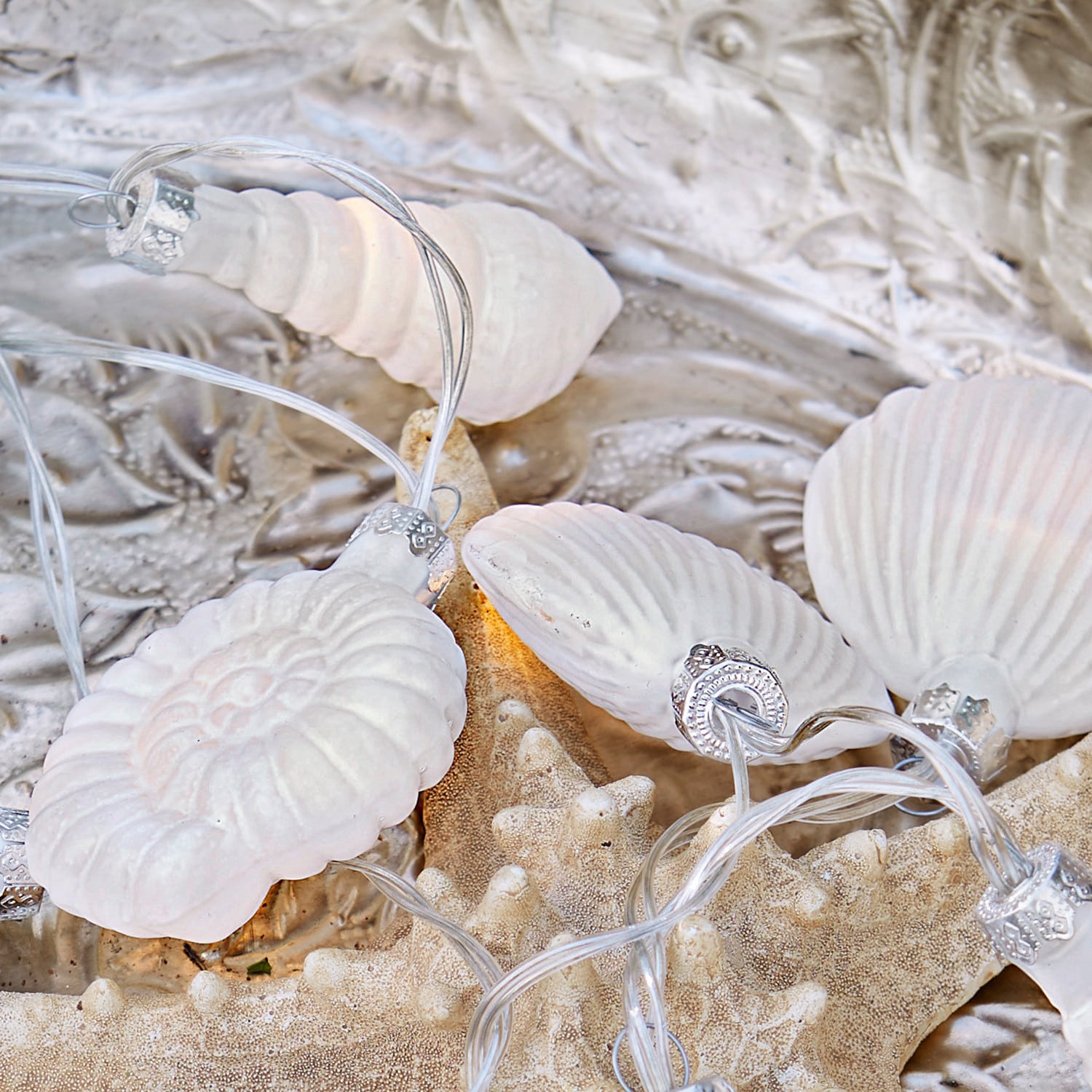 Lichterkette White Shells