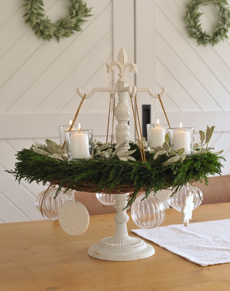 Weißer Adventskranz-Zauber