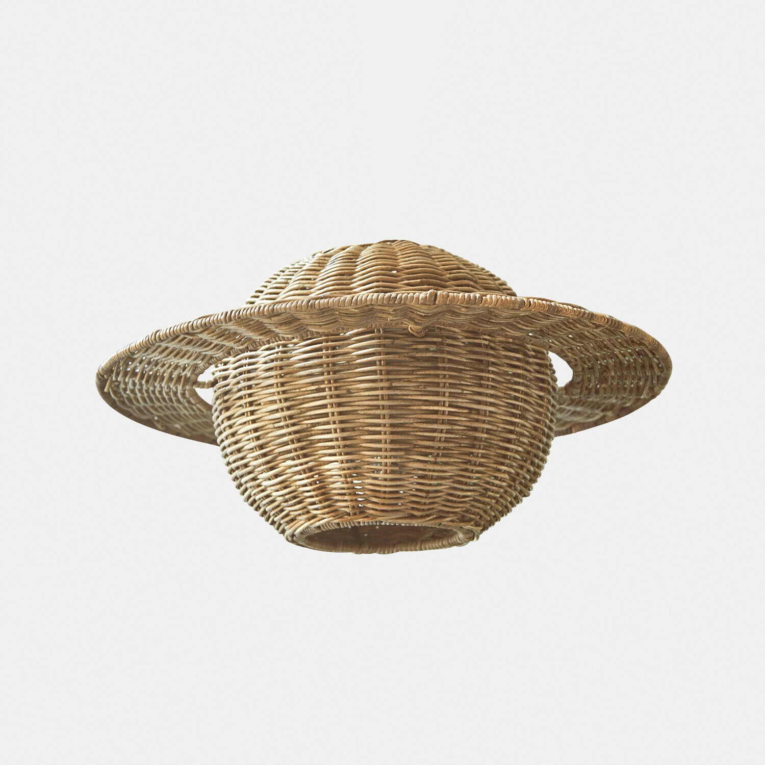 Hängeleuchte aus geflochtenem Rattan in Naturfarbe, dekoratives Wohnlicht