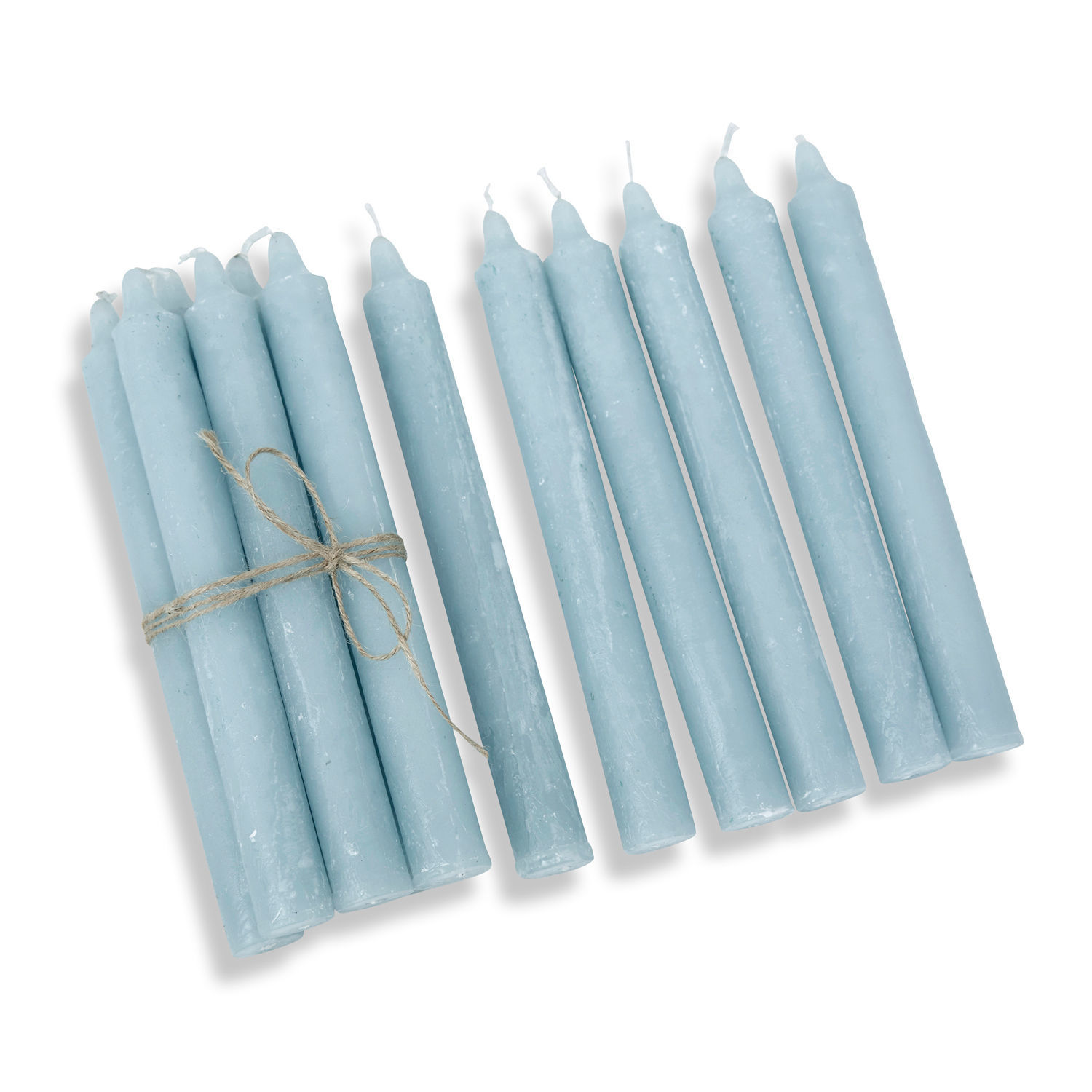 blau 12er-Set Bauceau blaue Stabkerzen aus Wachs, stilvolle Wohnraumdekoration und Lichtquelle