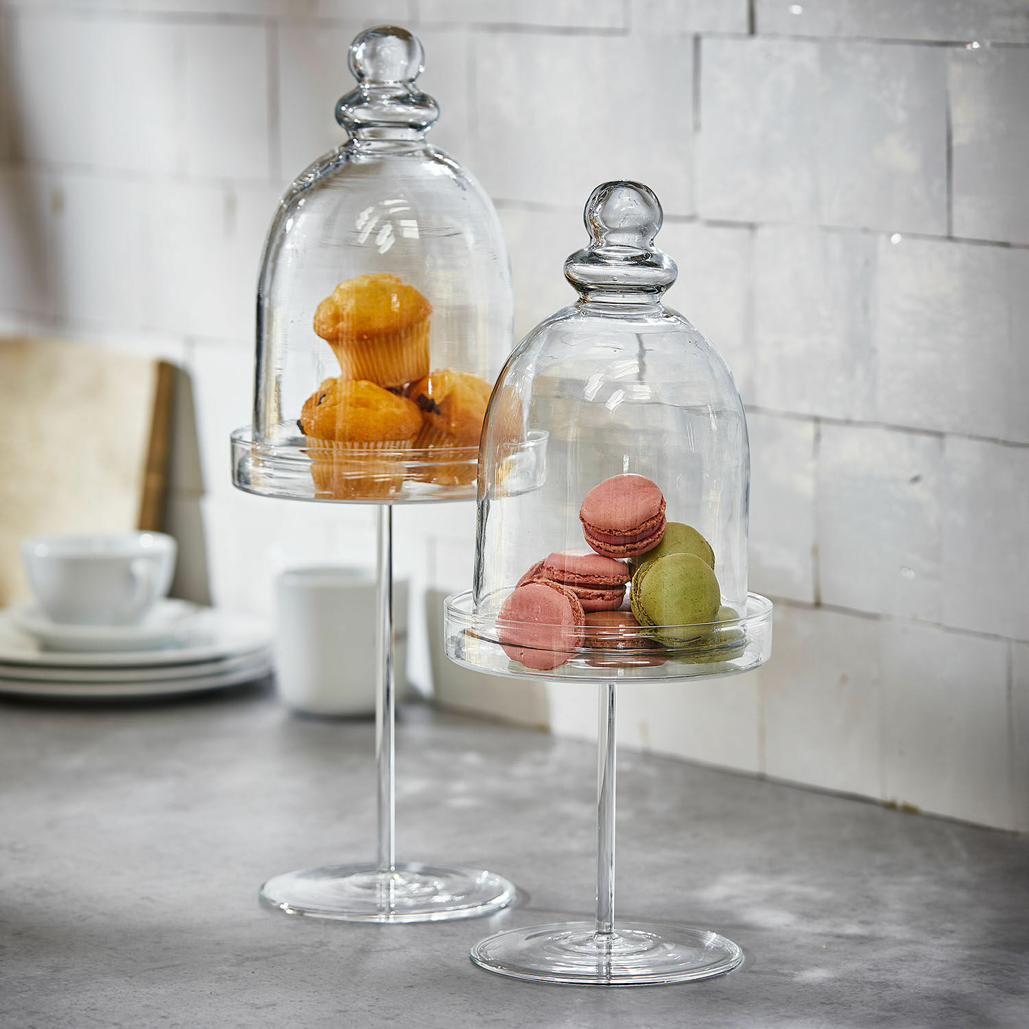 Glasglocke 2er Set Hibous