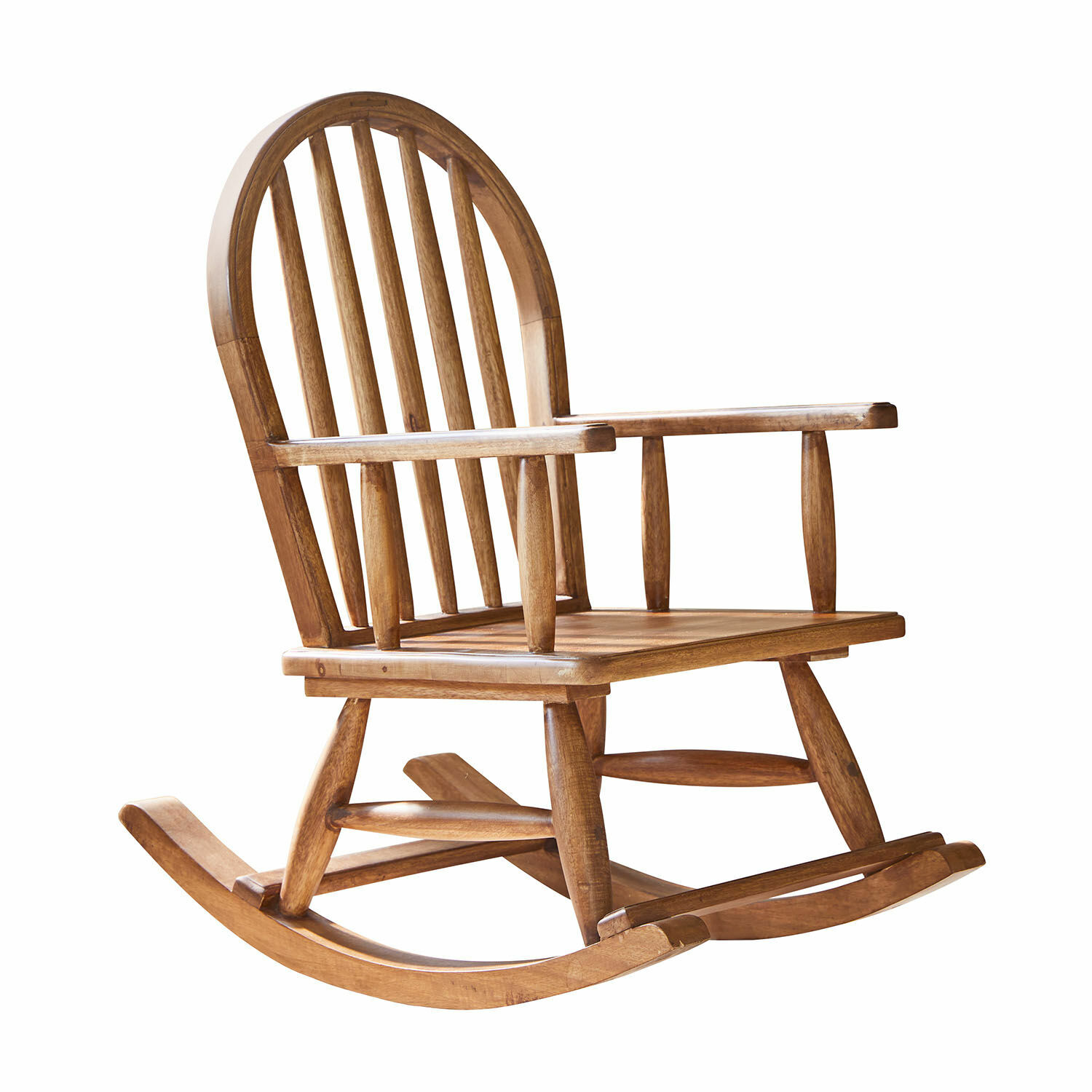 Kinderschaukelstuhl Brenali Klassischer Schaukelstuhl aus Holz in natürlicher Farbe, perfekt zum Entspannen im Wohnzimmer