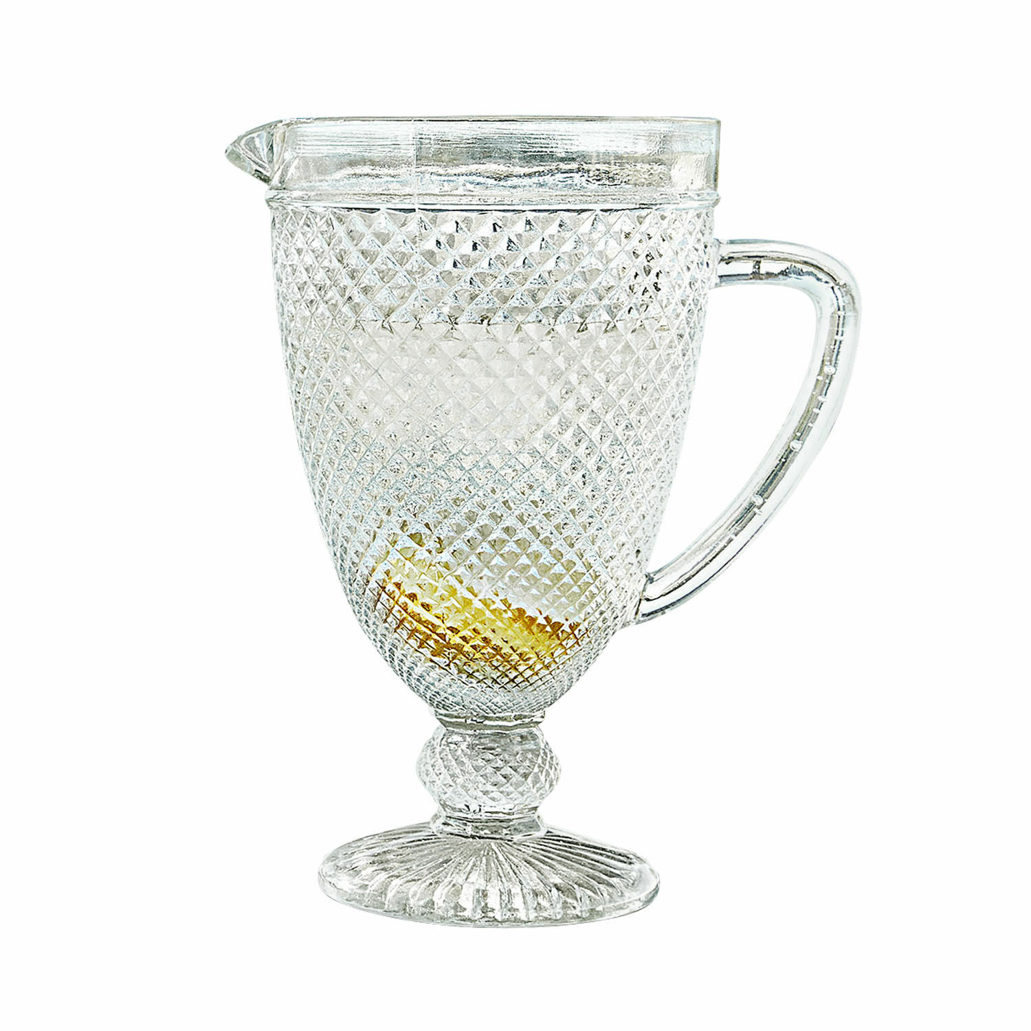 Krug Santerre Transparenter Glaskrug mit Reliefmuster und Henkel, ideal zum Servieren von Getränken