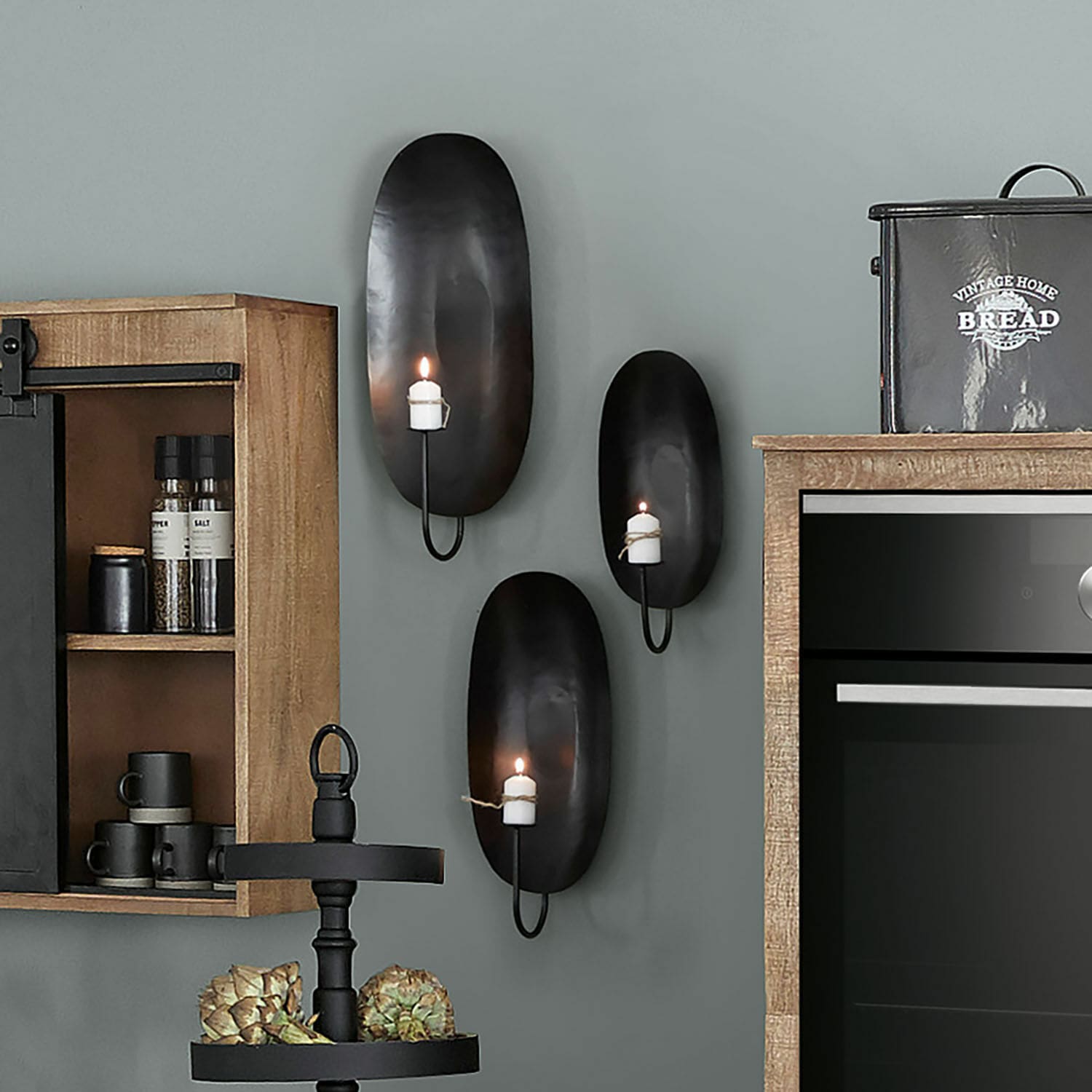 Wandkerzenhalter 3er Set Lappion